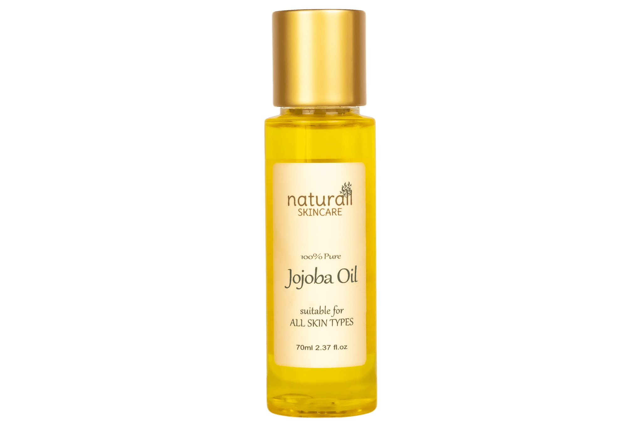 Bottle of Naturall Skincare 100% Pure Australian Jojoba Oil, a natural oil designed to moisturize, soothe, and balance all skin types, promoting healthy and hydrated skin.