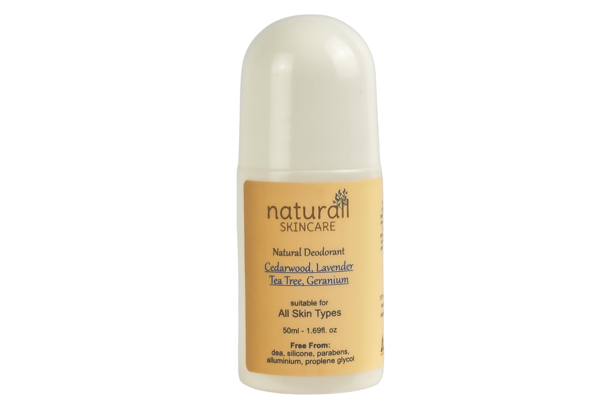 Natural Roll On Deodorant 50ml - Naturall Skincare