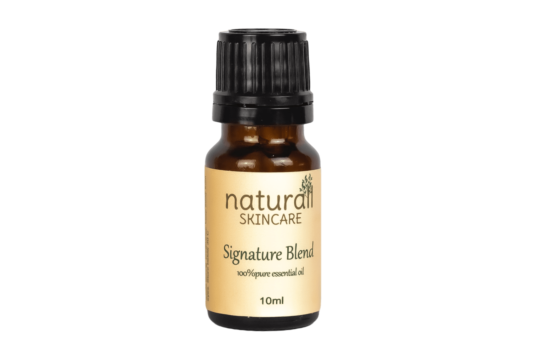 Bottle of Naturall Skincare Signature Blend Essential Oil, a 10ml blend of essential oils designed for aromatherapy, providing a calming and rejuvenating scent experience